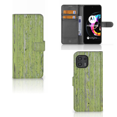 Motorola Edge 20 Lite | Book Style Case | Green Wood Motorola Edge 20 Lite | Book Style Case | Green Wood