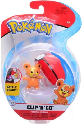 Pokemon Figure - Teddiursa + Poke Ball (Clip 'n' Go)