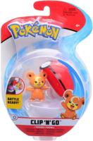 Pokemon Figure - Teddiursa + Poke Ball (Clip 'n' Go) - thumbnail
