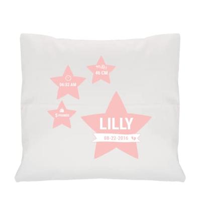 Geboortekussen bedrukken - Wit