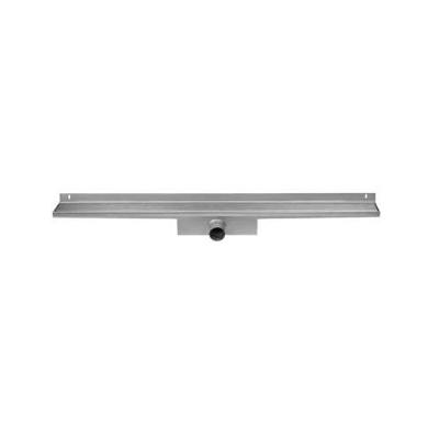 Easy Drain Compact Wall Zero afvoergoot enkele plaat met zijuitloop 6x100cm 50mm RVS edcomwz1000-50
