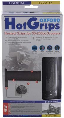 OXFORD handvatverwarming "hotgrips®essential". heated grips scoot 22+25mm open 2-stage