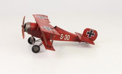 Miniatuurmodel Tin vliegtuig Rode Baron