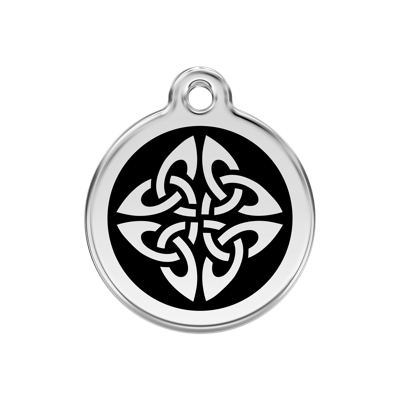 Tribal Arrows Black roestvrijstalen hondenpenning medium/gemiddeld dia. 3 cm RedDingo - Reddingo