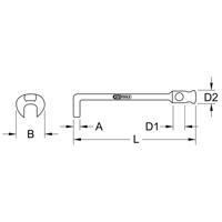 KS Tools 517.9174 517.9174 Klauwsleutel Sleutelbreedte (metrisch) 46 mm - thumbnail