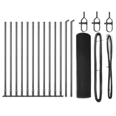 VidaXL Afrasteringspaal grijs 25 x 0,5 m (12 x 12 mm gaas) staal