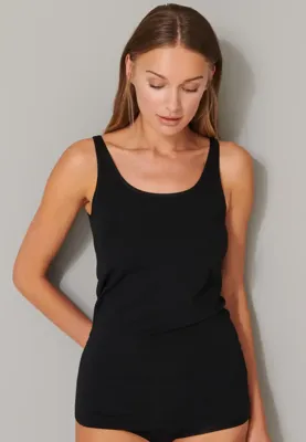 2-Pack dames hemden - Organic 95/5 - Basics - Biologisch katoenen vrouwen hemdjes - Onderhemd met brede bandjes