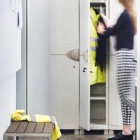 RUIMTESVER 35 PLASTIKEN Hoge kast 1 Deur met planken - l 35 xd 45 xh 184 cm - Ruimtebesparend bereik - Binnen en buiten - thumbnail