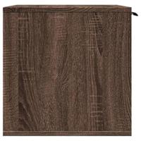 Kattenbakkast 80x50x45 cm bewerkt hout bruin eikenkleurig - thumbnail