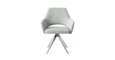 Jesper Home Yanai eetkamerstoel Soft Sage turn steel