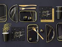 Metallic Gouden Servetten 20 stuks - thumbnail