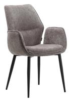 LABEL51 Eetkamerstoel 'Morris' Elite stof, kleur Stone - thumbnail