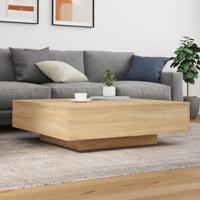 Salontafel 100x100x31 cm bewerkt hout sonoma eikenkleurig - thumbnail