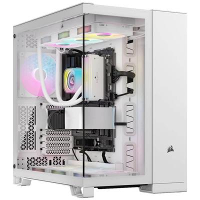 PC-behuizing - CORSAIR - 6500X Mid-Tower dubbele kamer van gehard glas - Wit