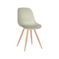 LABEL51 Eetkamerstoel Rimini - Breeze - Kunststof - Oak Metal Woodcover - thumbnail