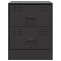 Nachtkastje 34,5x39x44 cm staal zwart - thumbnail