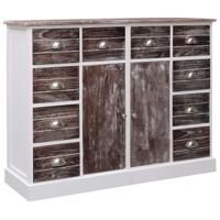 vidaXL Dressoir met 10 lades 113x30x79 cm hout bruin - thumbnail