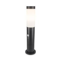 Dally LED Sokkellamp Zwart S - Bewegingssensor - Schemerschakelaar - E27 fitting - IP44 Waterdicht - 45 cm - padverlichting - Staande buitenlamp - thumbnail