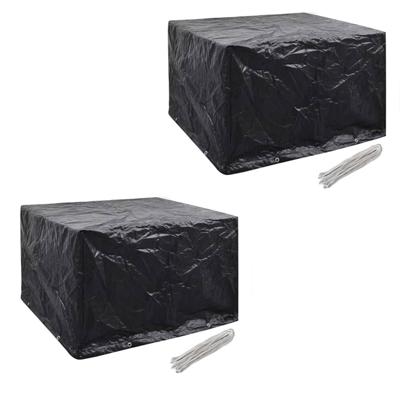 VidaXL Tuinmeubelhoezen poly rattan 2 st 4-persoons 113x113 cm VidaXL Tuinmeubelhoezen poly rattan 2 st 4-persoons 113x113 cm
