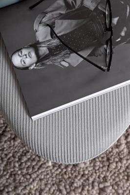 Nohr Hocker 'Larenzo' Rib, kleur Grijs