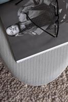 Nohr Hocker 'Larenzo' Rib, kleur Grijs - thumbnail