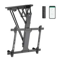 Maclean elektrische plafondbeugel voor TV, TUYA steun, max VESA 600x400, voor schuine wanden, afstandsbediening, 32"-70", 35kg, MC-880T - thumbnail