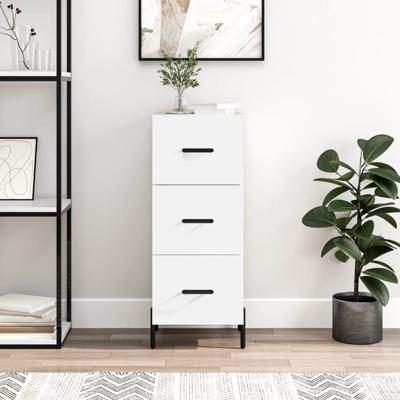 Dressoir 34,5x34x90 cm bewerkt hout wit