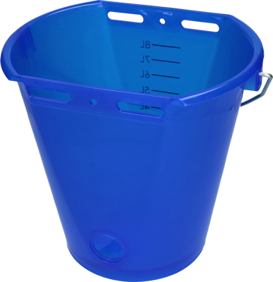 Kalveremmer blauw transparant 2-zijdig plat