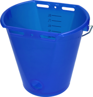 Kalveremmer blauw transparant 2-zijdig plat - thumbnail