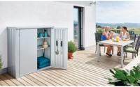Biohort Romeo M terraskast zilvergrijs metallic 132x57x140 cm- - Metaal- Biohort - thumbnail
