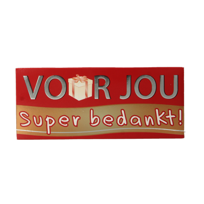 Voor Jou! Wensreep super bedankt 70 Gram