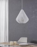 EGLO Dolwen Hanglamp - E27 - Ø 33,5 cm - Wit - Textiel - thumbnail