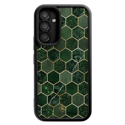 Samsung Galaxy A34 zwarte case - Kubus groen Samsung Galaxy A34 zwarte case - Kubus groen