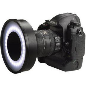 Kaiser Fototechnik 3250 KR90 ringlamp (30x drie-chip LED, filterdraad 77mm) met geïntegreerde accu incl. adapterringen 55-72mm zwart