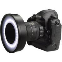 Kaiser Fototechnik 3250 KR90 ringlamp (30x drie-chip LED, filterdraad 77mm) met geïntegreerde accu incl. adapterringen 55-72mm zwart - thumbnail