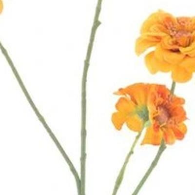 Mini zinnia spray orange 88 cm kunstbloem Erutan Avon - Erutan avon