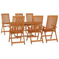 7-delige Tuinset massief eucalyptushout - thumbnail