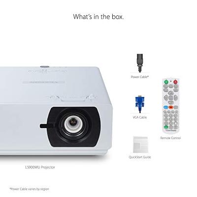 Viewsonic LS900WU Laser DLP Beamer (WUXGA, 6.000 ANSI lumen, 3x HDMI, 2x 5 Watt luidspreker, 1,65 x optische zoom, 24/7 werking) wit