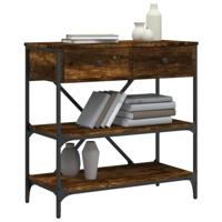 Wandtafel 75x34,5x75 cm bewerkt hout gerookt eikenkleurig - thumbnail