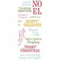 Sizzix • clear stamps set greetings of the season 13pcs - thumbnail