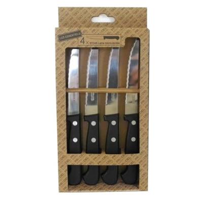 Vleesmessenset Pradel essentiel Tweekleurig Metaal 21 cm (4 Stuks)