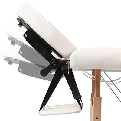 VidaXL Inklapbare massagetafel 3 zones met houten frame (creme) VidaXL Inklapbare massagetafel 3 zones met houten frame (creme)