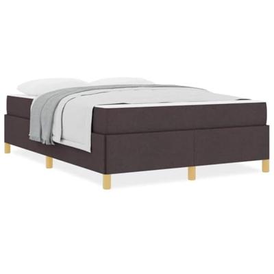 Bedframe met matras Donkerbruin 140 x 200 cm Stof