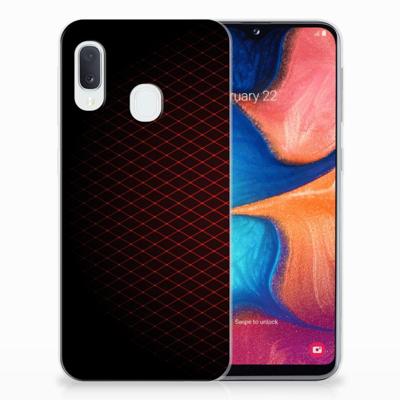 Samsung Galaxy A20e | TPU bumper | Geruit Rood Samsung Galaxy A20e | TPU bumper | Geruit Rood