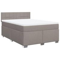 Boxspring met matras stof taupe 140x200 cm - thumbnail