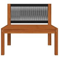 2-delige Loungeset met kussens massief acaciahout - thumbnail