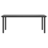 7-delige Tuinset poly rattan glas bruin - thumbnail