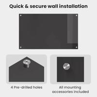 VidaXL Keuken spatscherm 2 pcs donkergrijs 100 x 60 cm gehard glas - thumbnail