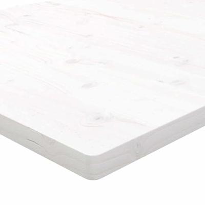 Tafelblad rechthoekig 100x50x2,5 cm massief grenenhout wit