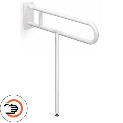 Normbau Eco Care Opklapbare toiletsteun 850 mm - vloersteun 666 mm rvs-wit